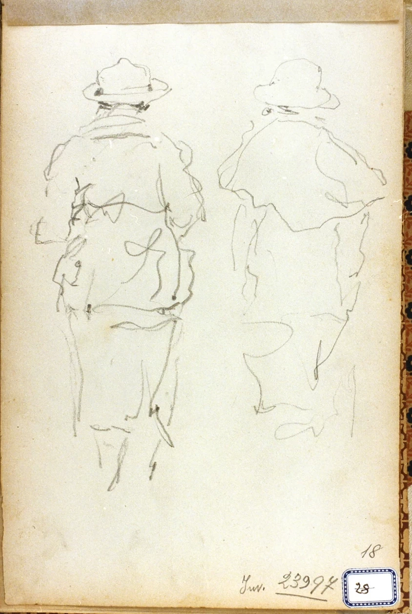 Studio di due figure femminili in piedi - Certosa di san Martino, Napoli